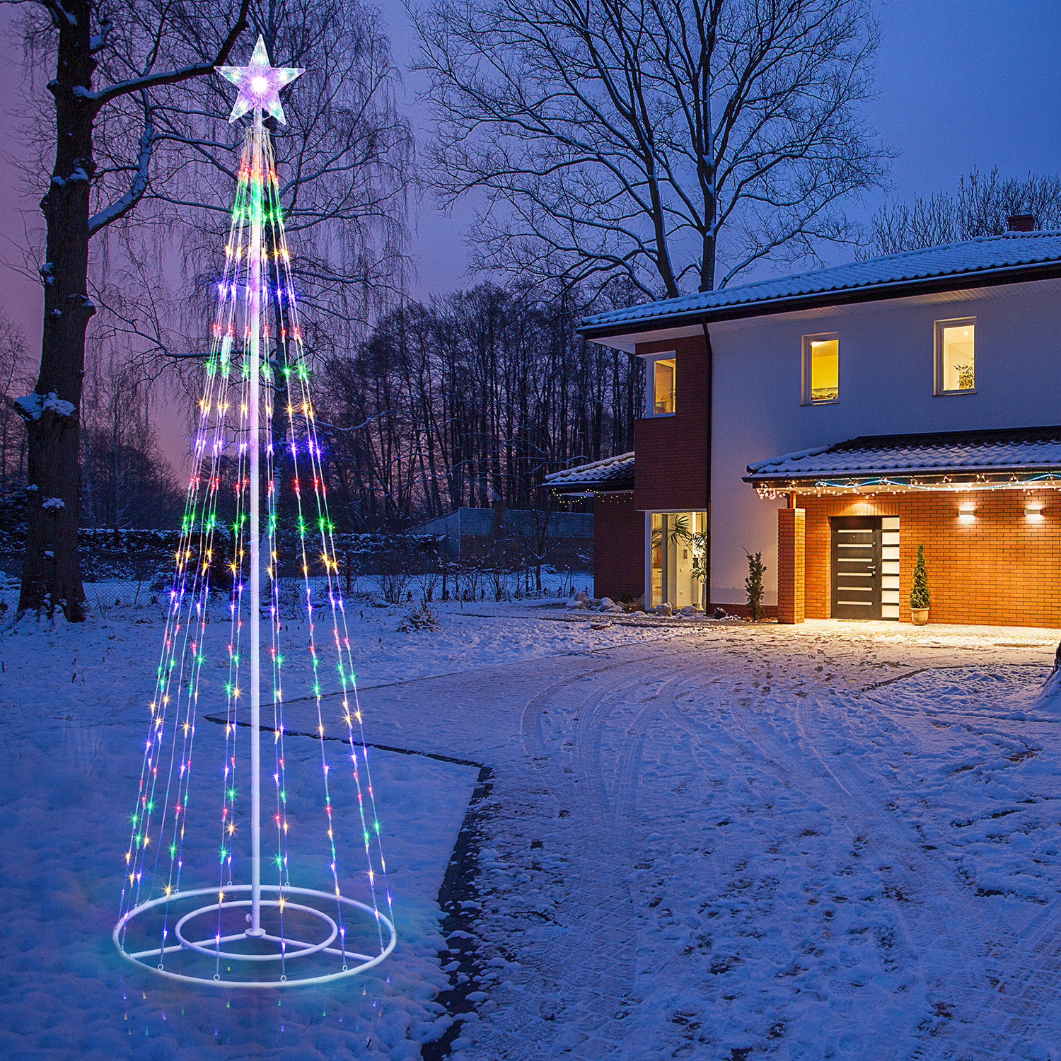 Christmas Tree Lighted Display The Holiday Aisle Size 20 L x 20 W x 48 H